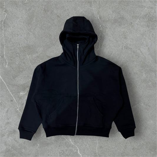 Premium Balaclava Cropped Oversized Hoodie